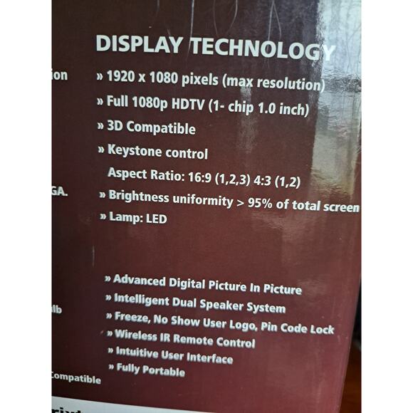 Braxton Optics Visual Projectors BX-5000 LCD Smart Projector New in Box - Picture 3 of 4